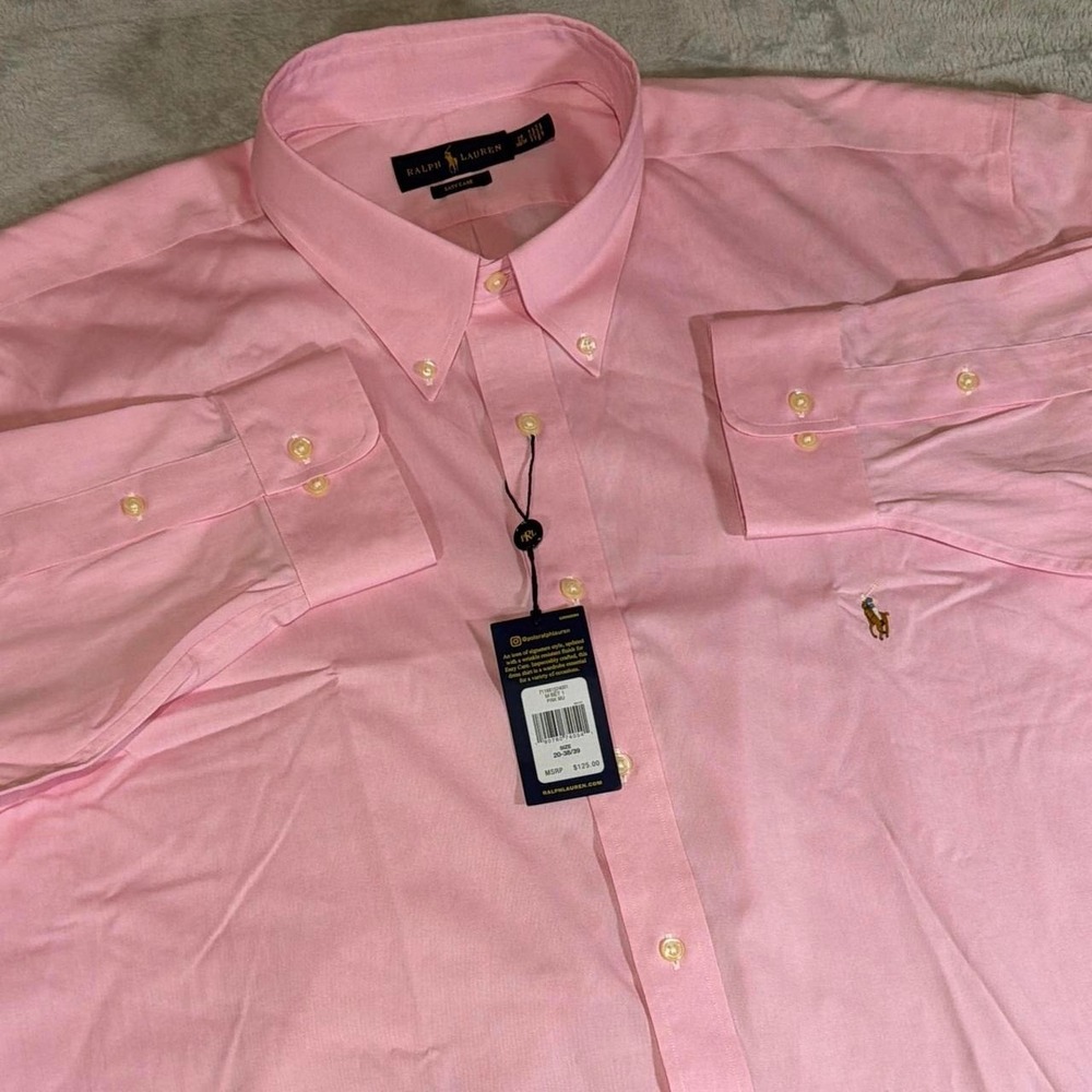 NWT‎ Polo Ralph Lauren Lightweight Button Down Shirt | Pastel Pink | 4XL